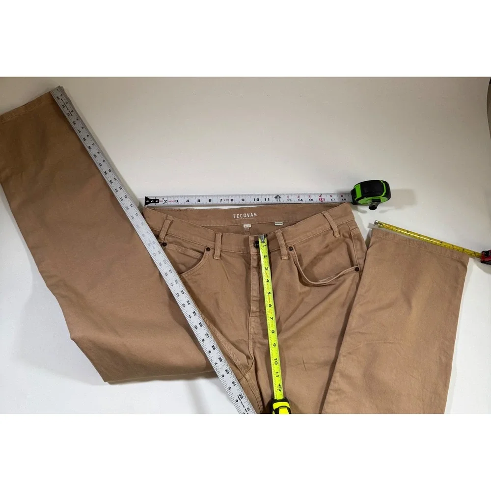 Tecovas Everyday Standard Jean 38x32 Tobacco Brown Tan Straight Leg  Men's